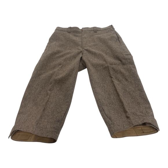 Vintage WOOLRICH 70s Men's 34 Cropped Wool Tan Pan White Tag Grandpacore Retro - Picture 1 of 8